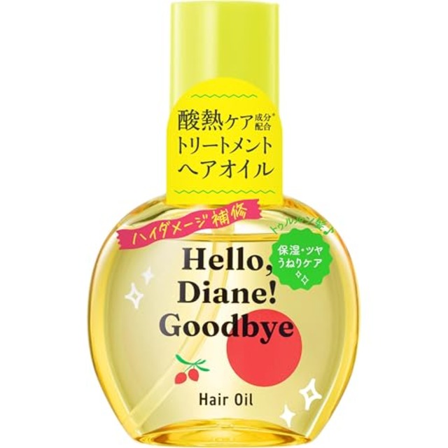 Diane(ダイアン) ヘアオイル 【ハイダメージうるおい補修】 65ml [ティー&ムスクの香り] ハロー ダイアン グッバイ カラーリング ブリーチ髪 保水 ツヤ まとまり