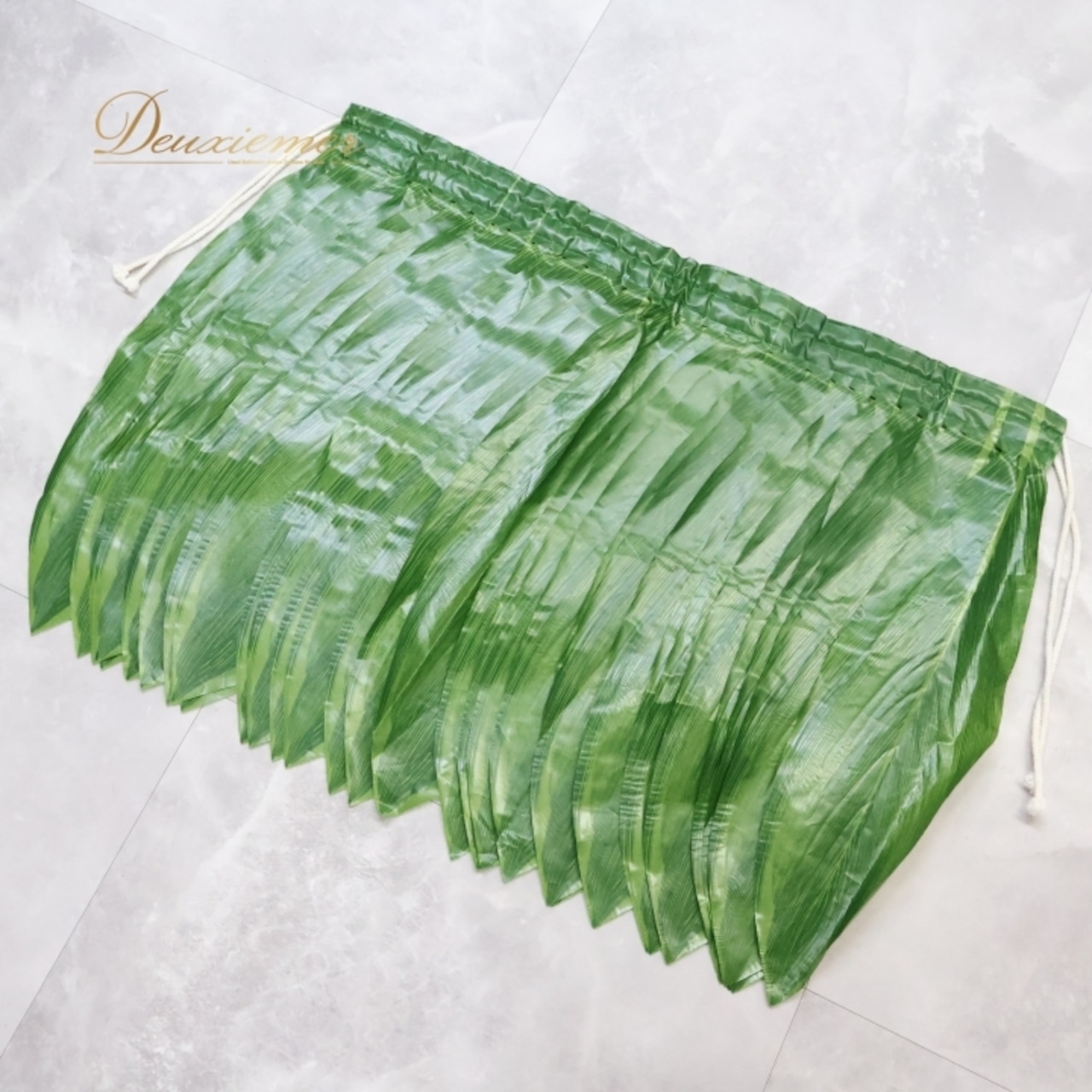 フラダンス 衣装 ティーリーフスカート グリーン系 タヒチアン 緑 葉っぱ 華やか 鮮やか 明るい かわいい スカート ハワイアン アロハ ハワイアンプリント フラ ダンス レッスン 練習 アロハ衣装 踊り衣装 トロピカル衣装 ステージ衣装