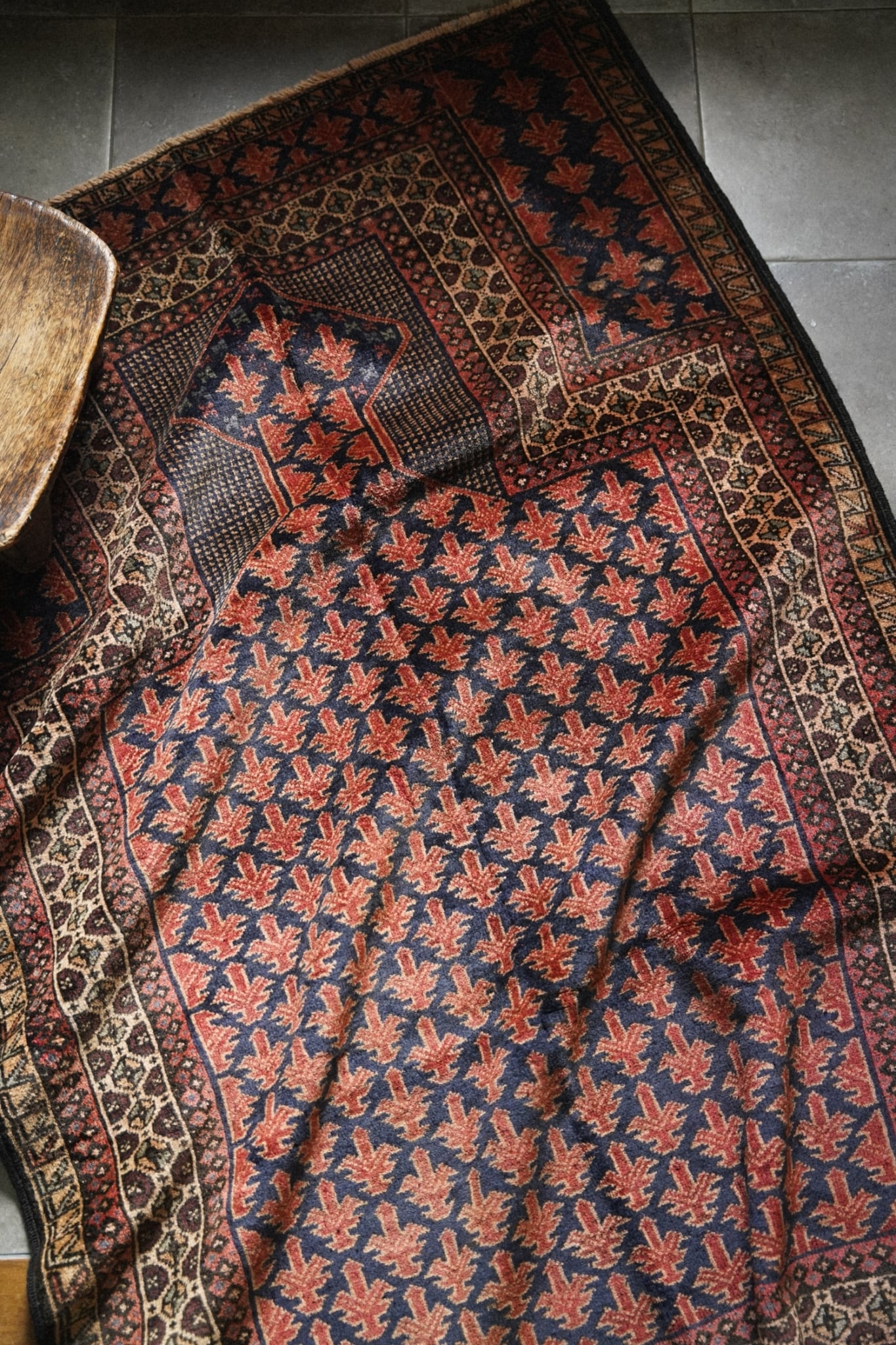 1961-Vintage Baluch prayer rug