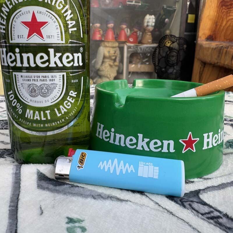 アメリカン雑貨、ノベルティ灰皿 Heineken、ハイネケン、Corona