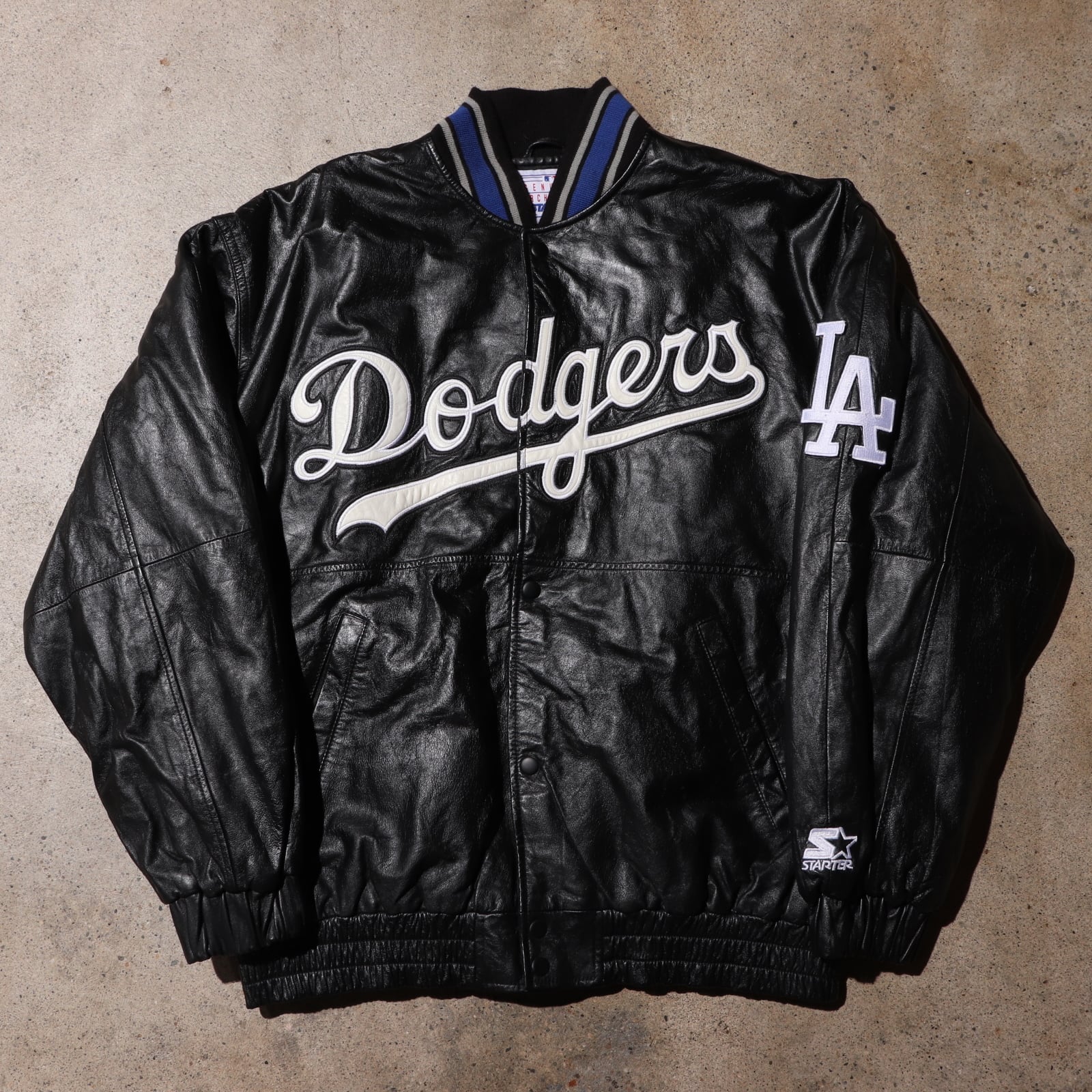 LA Dodgers L 刺繍 レザージャケット ドジャース MLB スターター | ENCOUNT 
