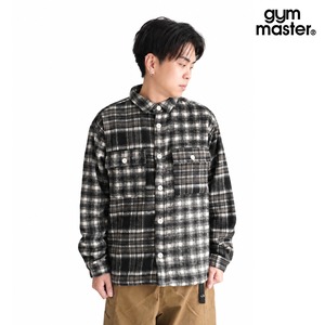 gym master ジムマスター ヘビーチェックネルシャツ ボタンシャツジャケット 厚手ネル チェックシャツ アウター メンズ 長袖 6柄展開 G833744 ブラッククレイジー