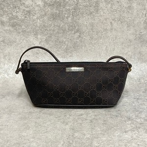 GUCCI グッチ 07198 GGキャンバス アクセサリーポーチ ダークブラウン 6039-202202