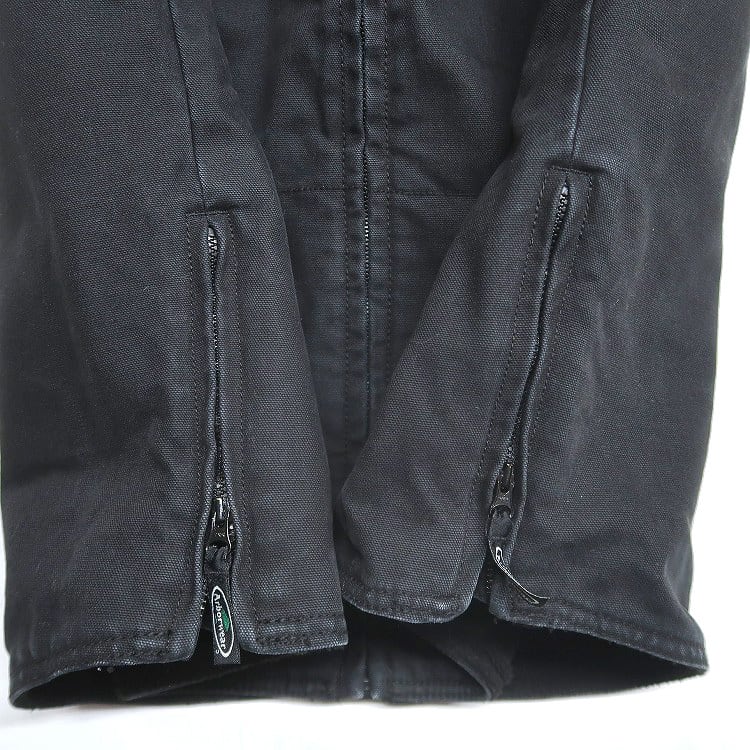 古着 Arborwear ダック ベスト 裏地フリース ブラック 表記：XL