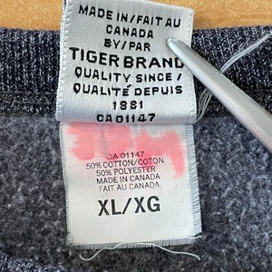 【TIGER BRAND】カナダ製 CANADA カレッジ ヨーク大学 オスグッドホール法学部 LAW SCHOOL 刺繍ロゴ 肉厚 スウェット トレーナー  XL ビッグシルエット US古着