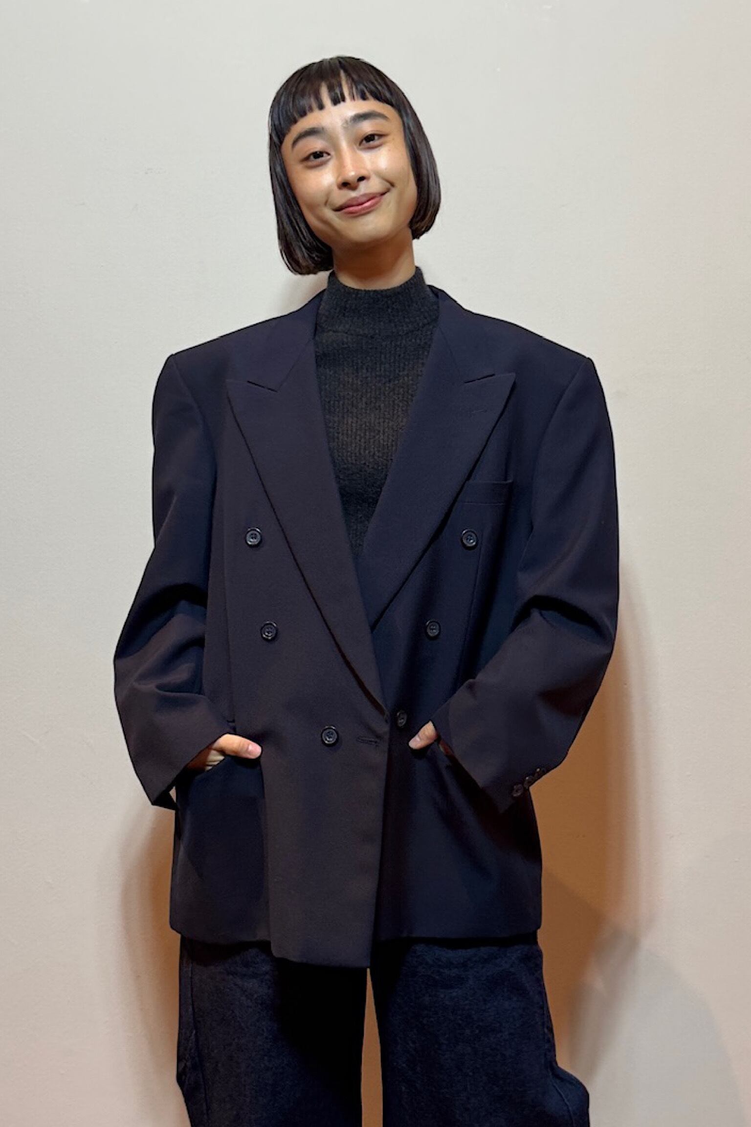 FESTIVE TURO TAILOR ネイビーダブルジャケット | DROOMTUIN_VINTAGE