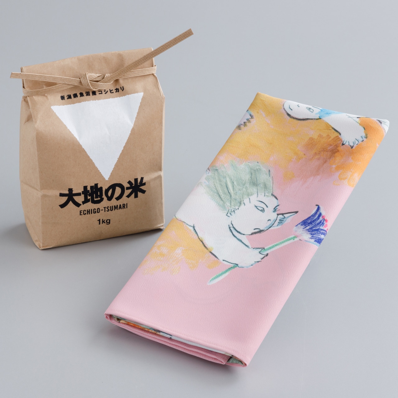 大地のお米ギフトボックス〈ふろしきプチギフト〉/ Gift Set