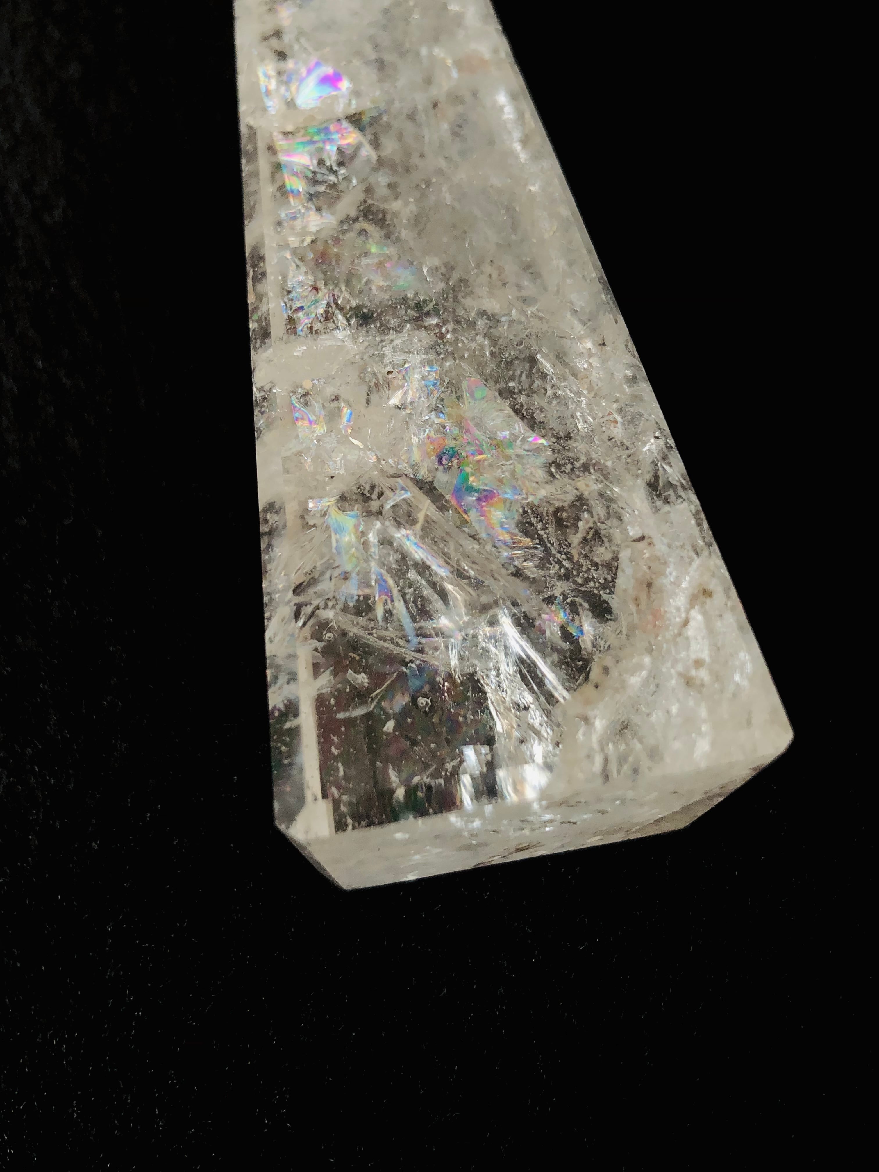 繁栄の象徴✳︎虹入りオベリスク水晶 | 虹色の星