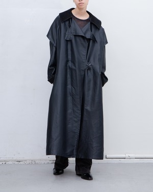 1980s SONIA RYKIEL - hooded layer coat