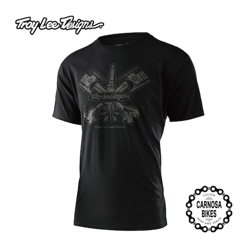 【Troy Lee Designs】SHORT SLEEVE TEE 40TH PISTON BONE [ショートスリーブティー 40th ピストンボーン] Black