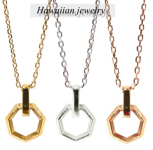 七角形 スクエア ネックレス ペア ハワイアンジュエリー 重ね付けカレイキニ