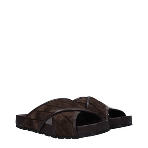 【新品】BOTTEGA VENETA ボッテガヴェネタ メンズ スライドサンダル スエード ブラウン 786883V3QE02113