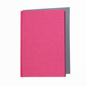 Multi-log note - 【ドット方眼・五段階評価】北欧ピンク / A6変形 / ハードカバーノート