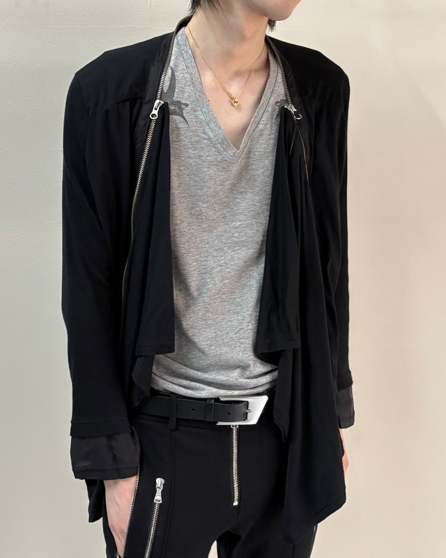 【GOMME】zip cloth detail cardigan