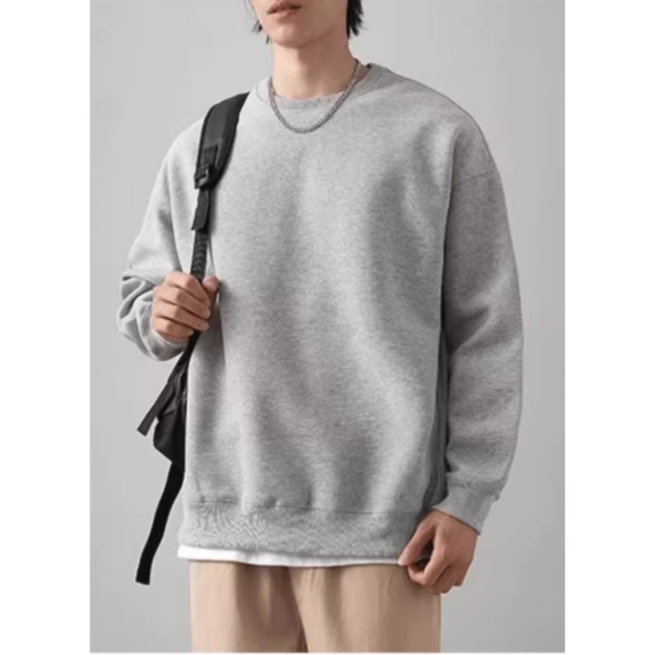 ラウンドネック スウェットシャツ af0209