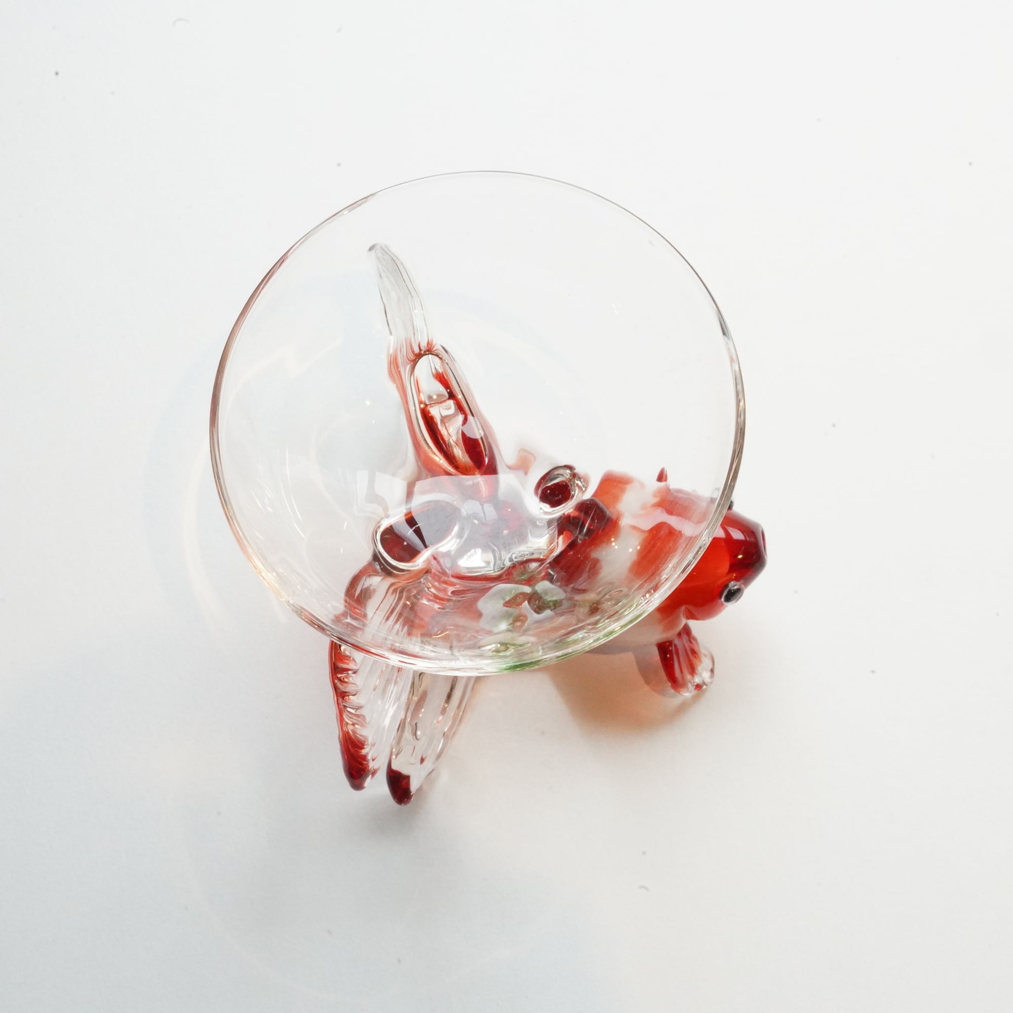 竹川久仁子】耐熱ガラス 金魚杯 A | ろにせら ギャラリーと雑貨のお店