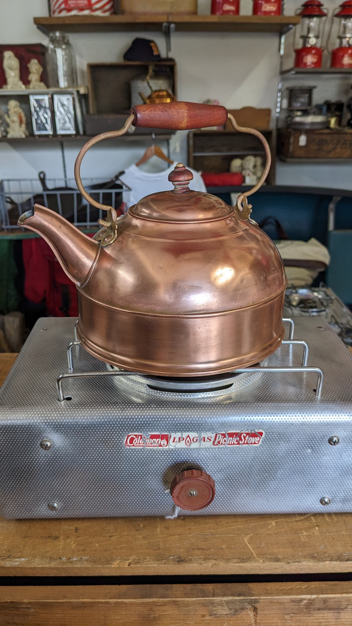Vintage REVERWARE Copper Kettle Brass USA ビンテージ リビアウエア コッパーケトル 銅製 ケトル
