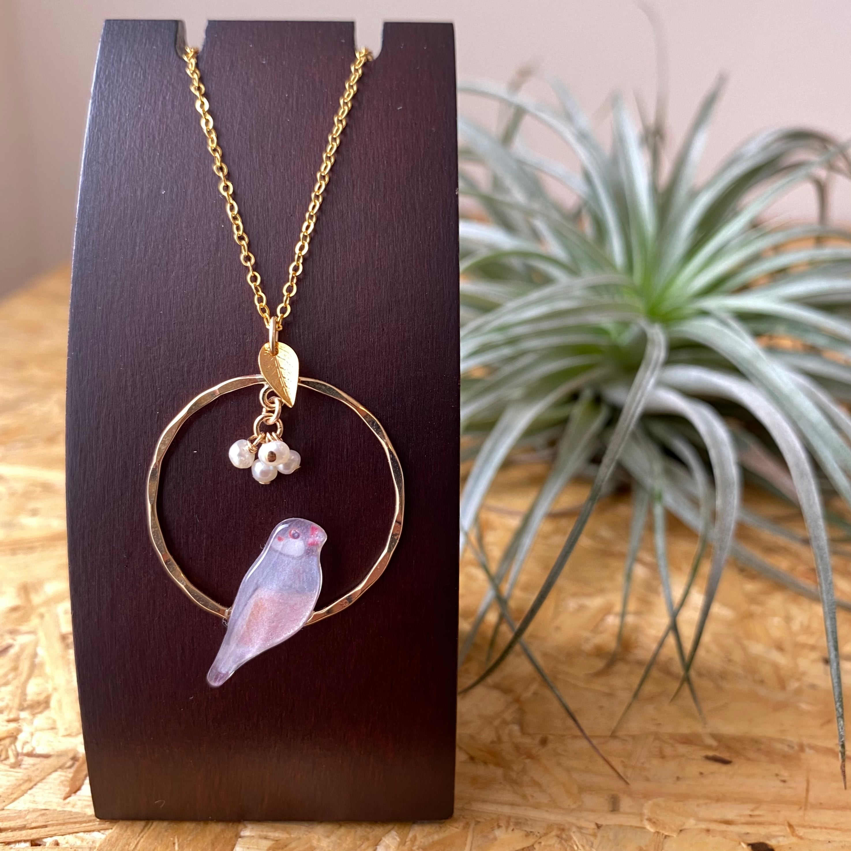 桜文鳥淡水パール ネックレス | cocorotsu