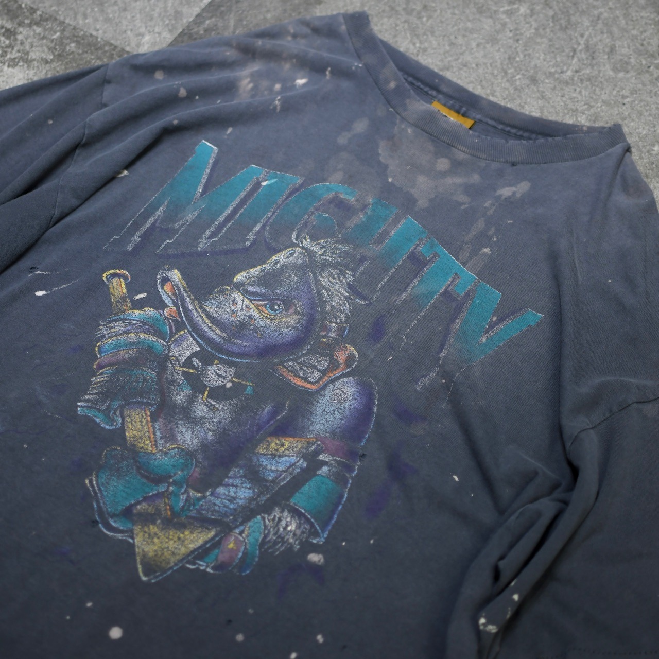 90's Disney MIGHTY DUCKS fade boro print tee