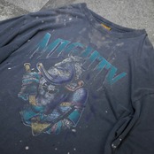 90's Disney MIGHTY DUCKS fade boro print tee
