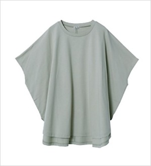 ポンチョTシャツ【ライムグリーン】 Kuro. Selection ＊room wear/ one mile wear