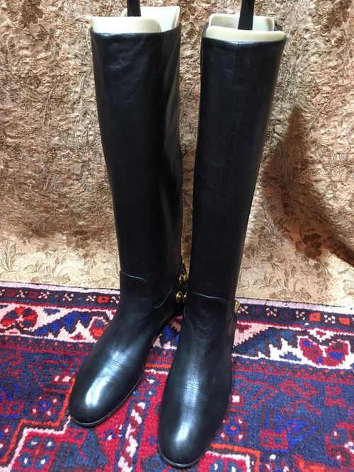 2000000014845 GUCCI STUDDED LEATHER BOOTS MADE IN ITALY/グッチスタッズレザーブーツ