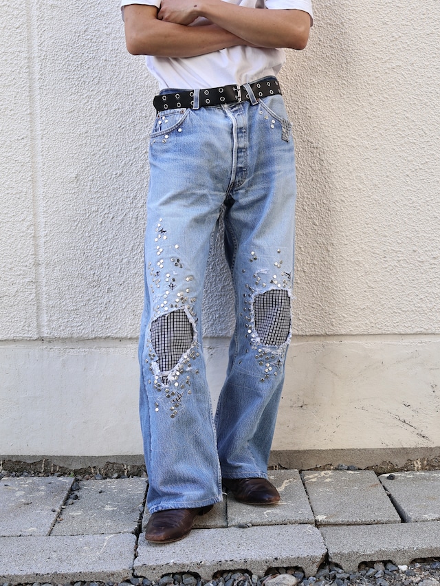 【Hannah Creak/26aw】Studded Jeans right Blue
