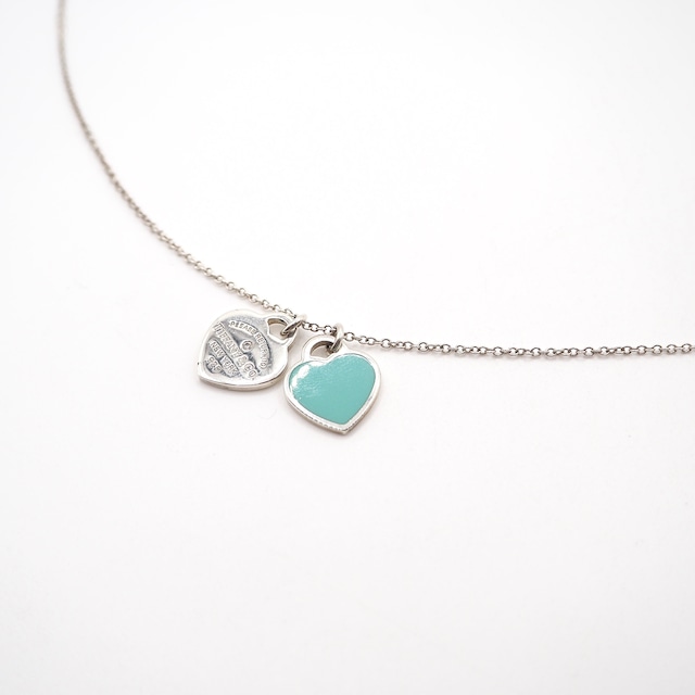 Tiffany&Co. リターントゥ ダブルハート ダイヤ付き タグネックレス シルバー925 ダイヤ ティファニーブルー ティファニー