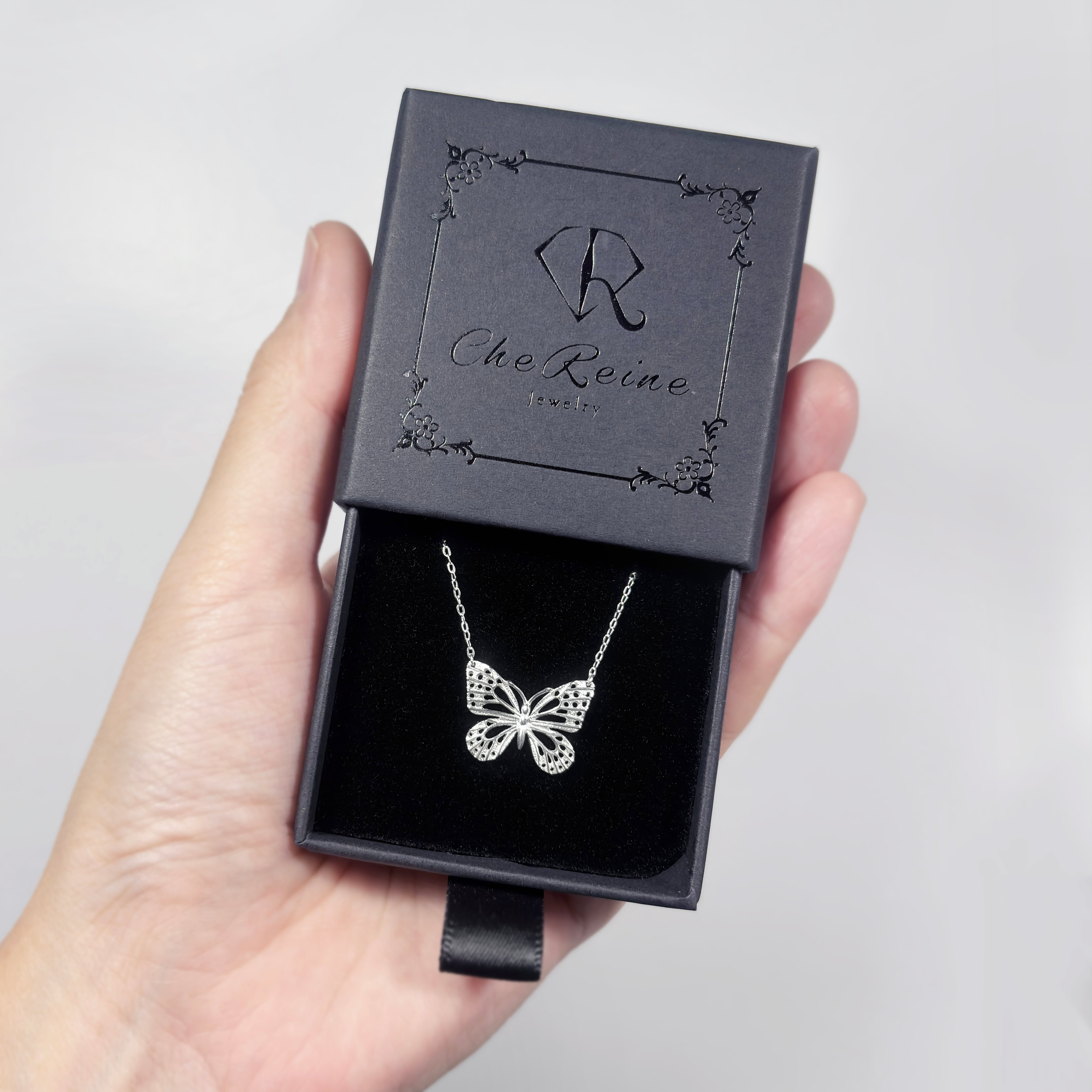 Lina｜リナ 蝶 ネックレス アサギマダラ (M) ( SV925 シルバー 銀