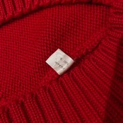 80s 90s Polo Ralph Lauren ポロ ラルフローレン ロゴ刺繍 ウールニットセーター L /レッド/ビンテージ/ナイガイ