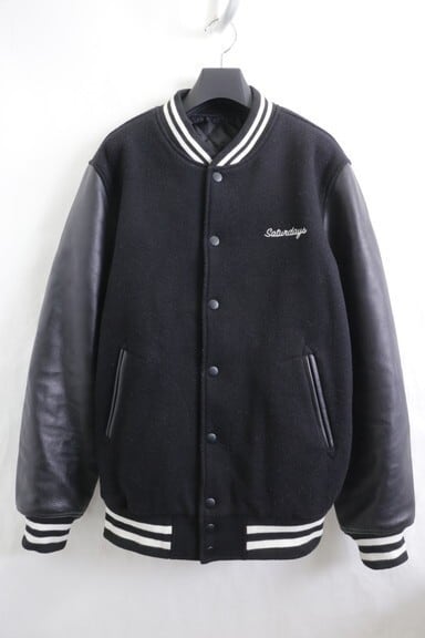 SATURDAYS NYC 10anniversary WELSH VARSITY JACKET BLACK XL 86.25 