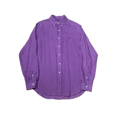 Ralph Lauren - Bottom Down Linen Shirt (size-M) ¥13000+tax
