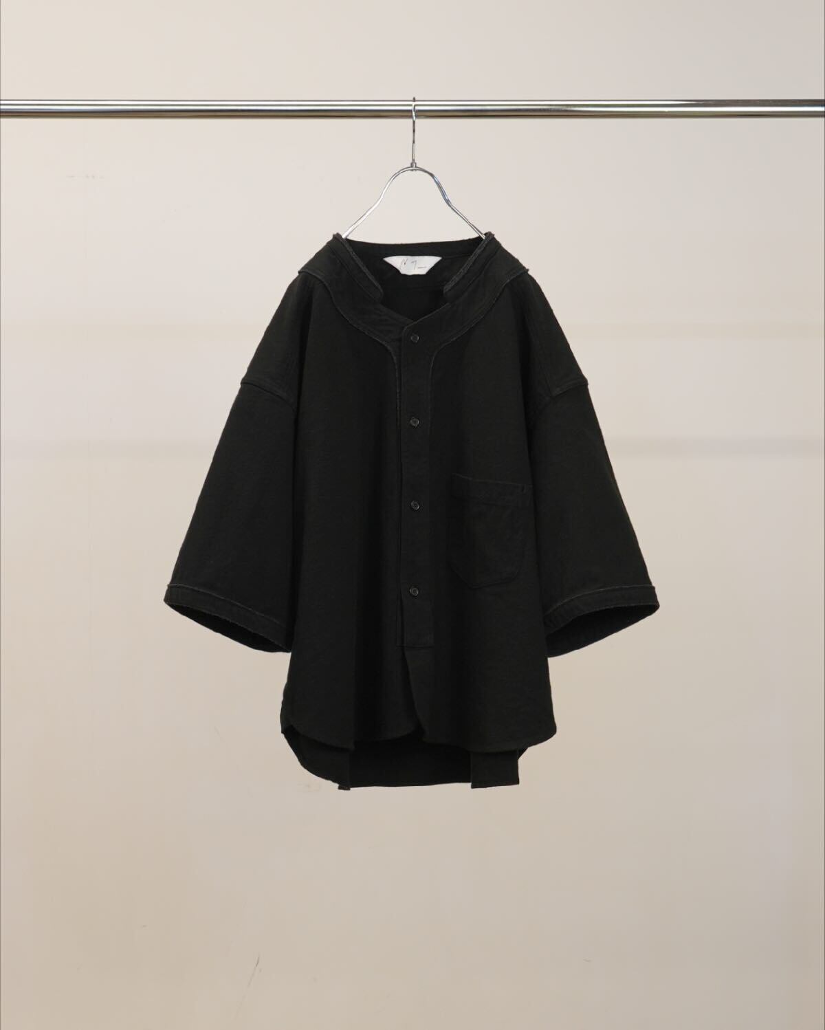 26SS】ANCELLM BASEBALL SHORT SLEEVE SHIRT(BLACK) ANC-SH95 | IAAAM