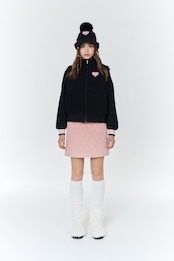 GOXO ゴーエックスオー ハートアタックウォームフィットキルティングミニスカート ピンク