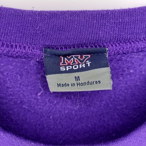 MV SPORT　クルーネック　スウェット　トレーナー　プリント　パープル　M