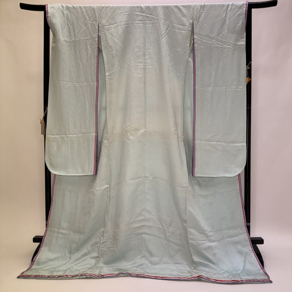 掛下 白打掛 色打掛 青 撮影用 結婚式 リサイクル 正絹 花嫁衣装 裄66cm 身丈185cm 中古 Mサイズ 5501