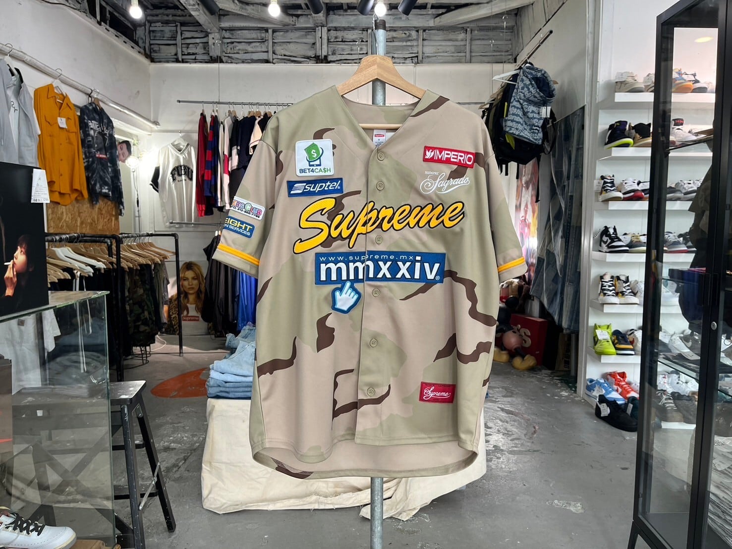 Supreme CHOSEN ONE BASEBALL JERSEY DESERT CAMO MEDIUM 72360 