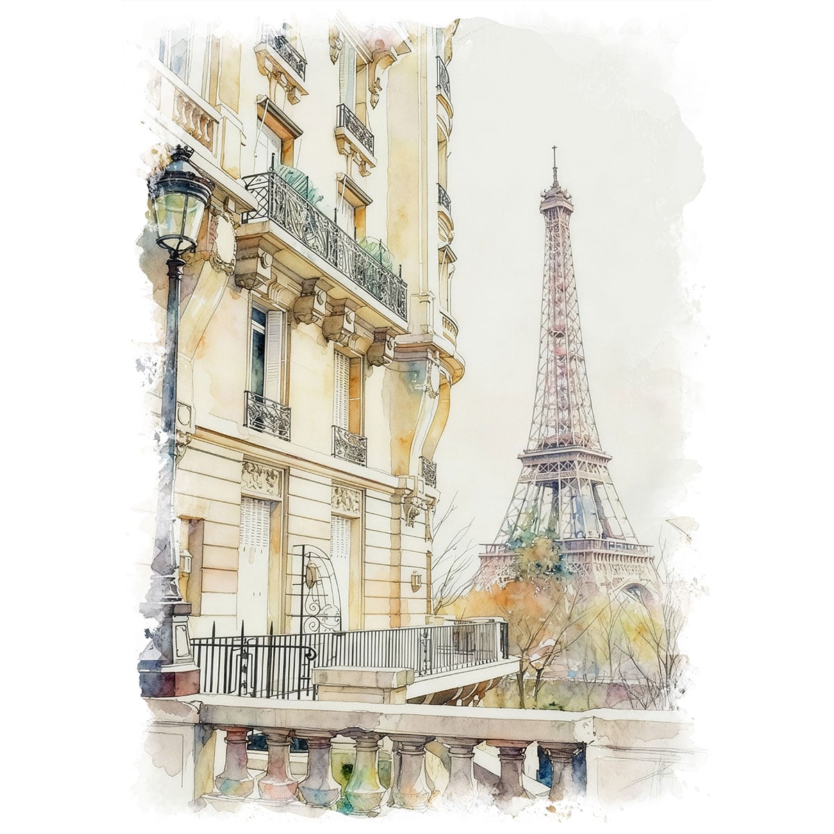 絵画 フランス 風景画(街並み) パリ エッフェル塔 インテリアアート額