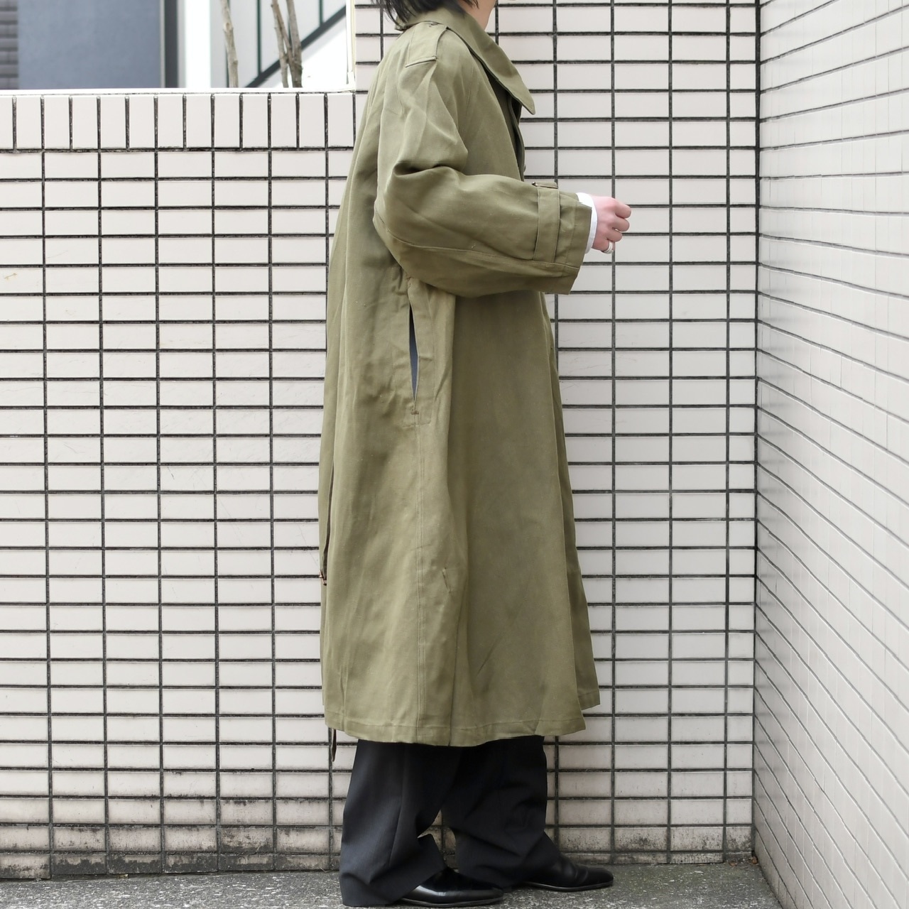 40's~ french army m-35 motorcycle coat