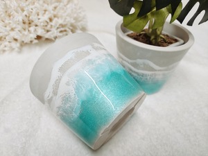 387.オーシャンレジンアート 植木鉢 穴なし