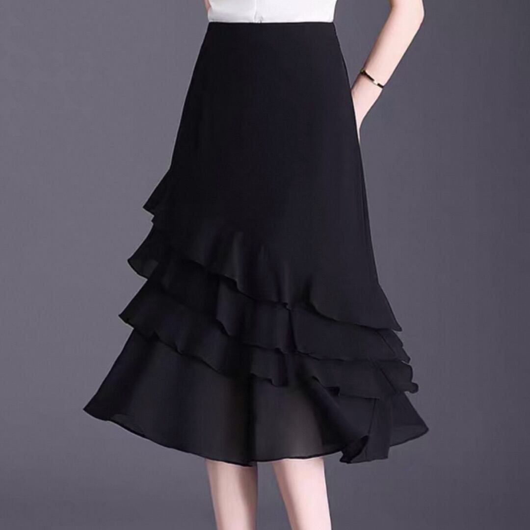 Ruffle design A line skirt 00214