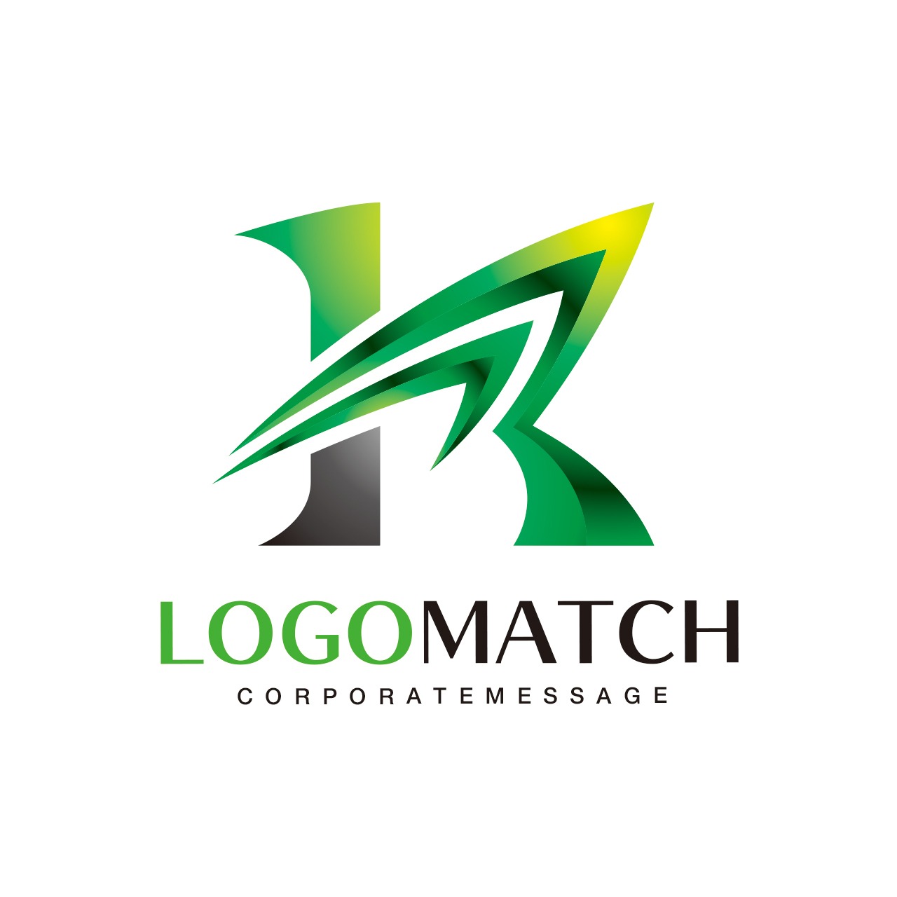 上向きに力強く上昇するKのロゴ