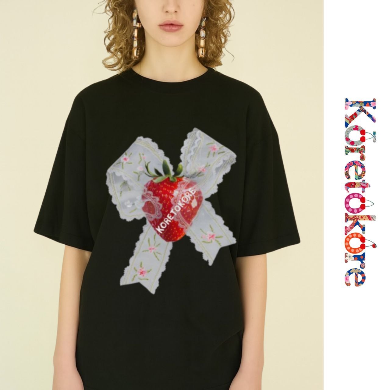 Lace Trap Big T-shirt strawberry A0126