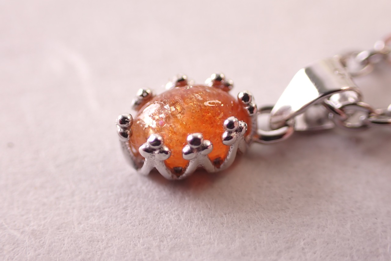 サンストーンネックレス　0.55ct [D12‐104]