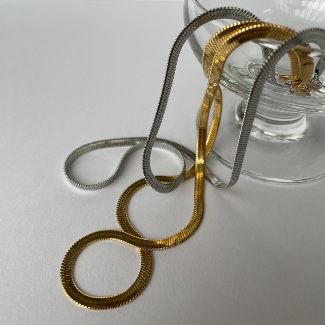 snake necklace　ステンレスネックレス
