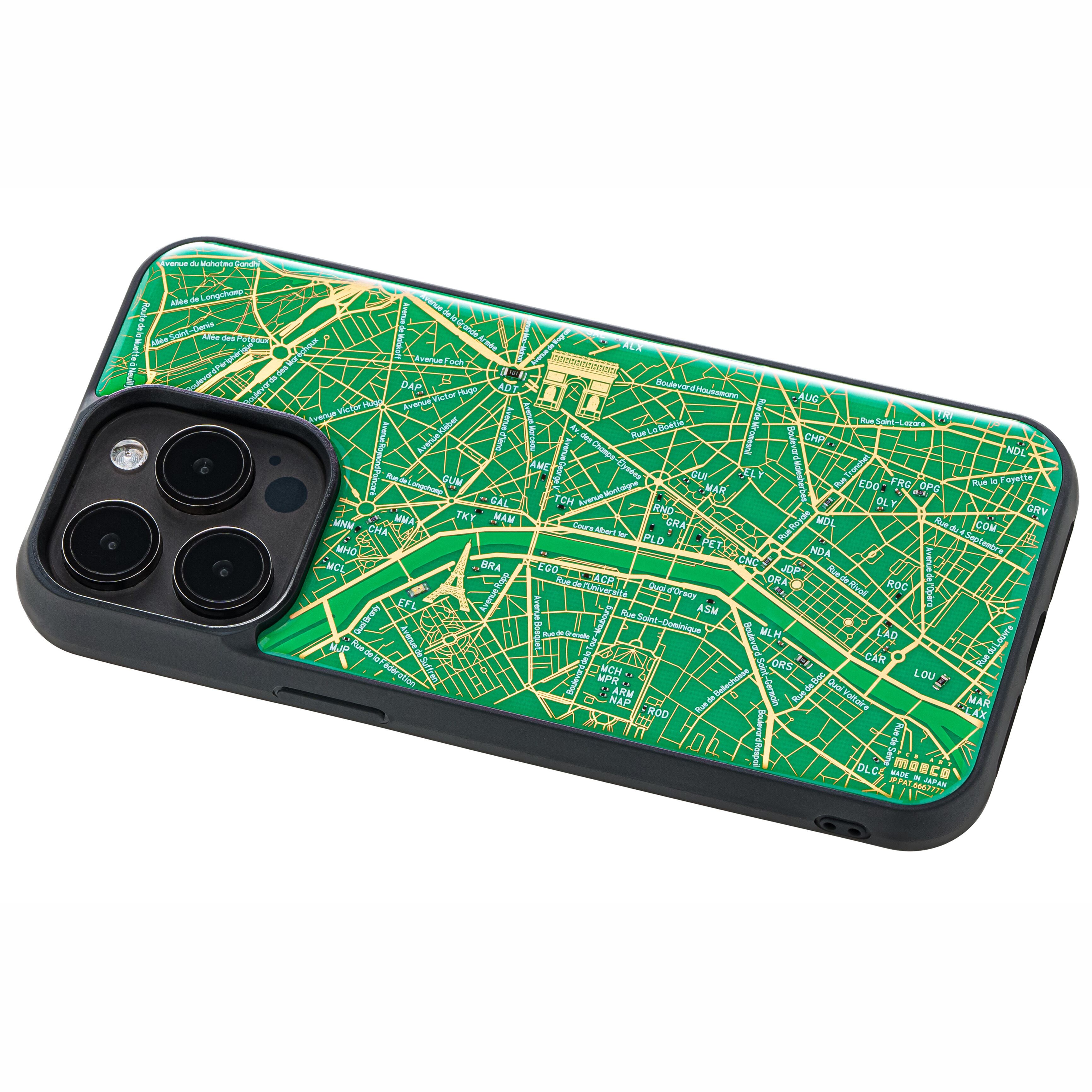 FLASH パリ回路地図 iPhone 15 Pro Max ケース | PCB ART moeco