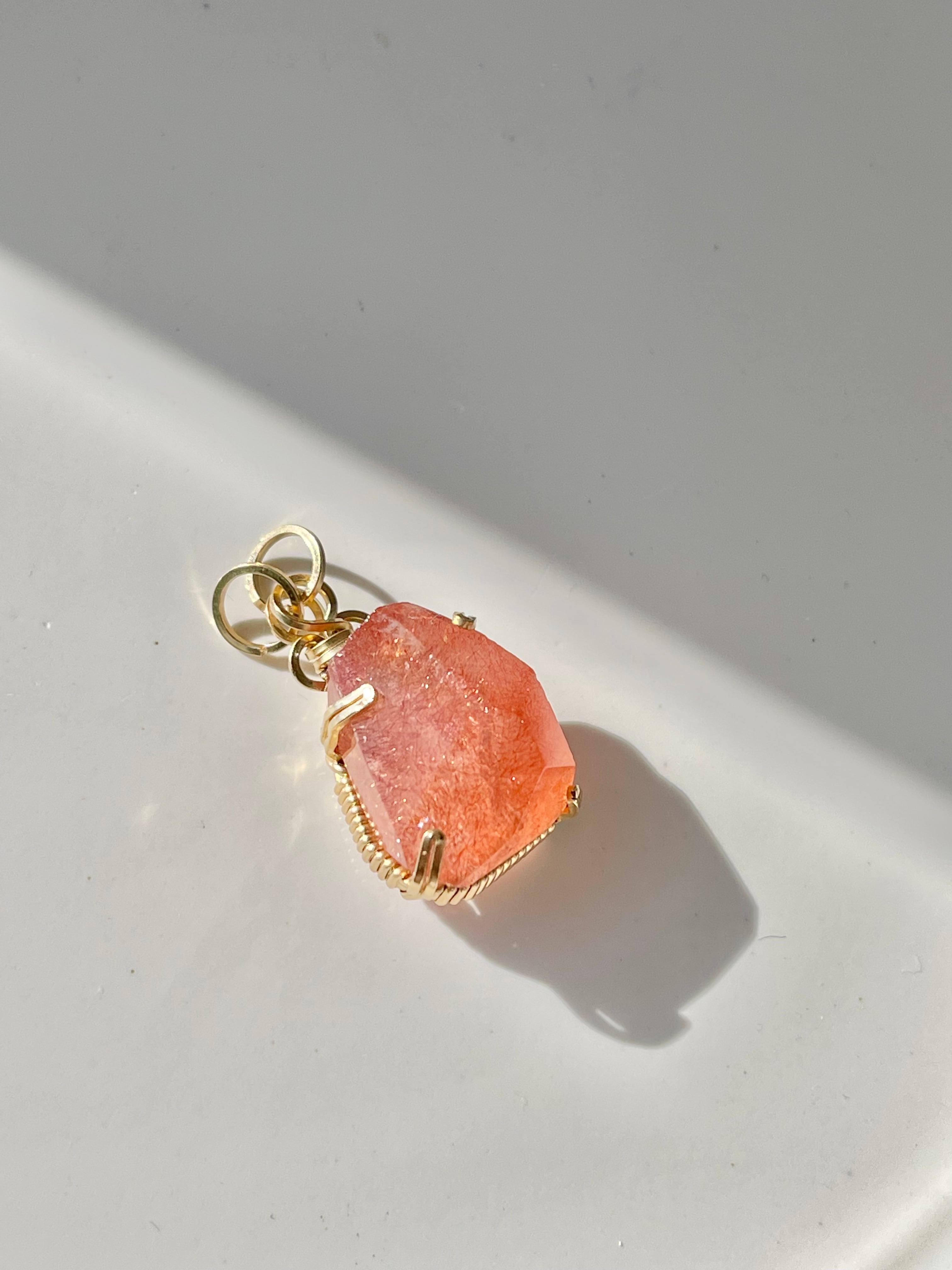 最高品質‼️カザフスタン産ストロベリークォーツ＆14kgfペンダントチャーム