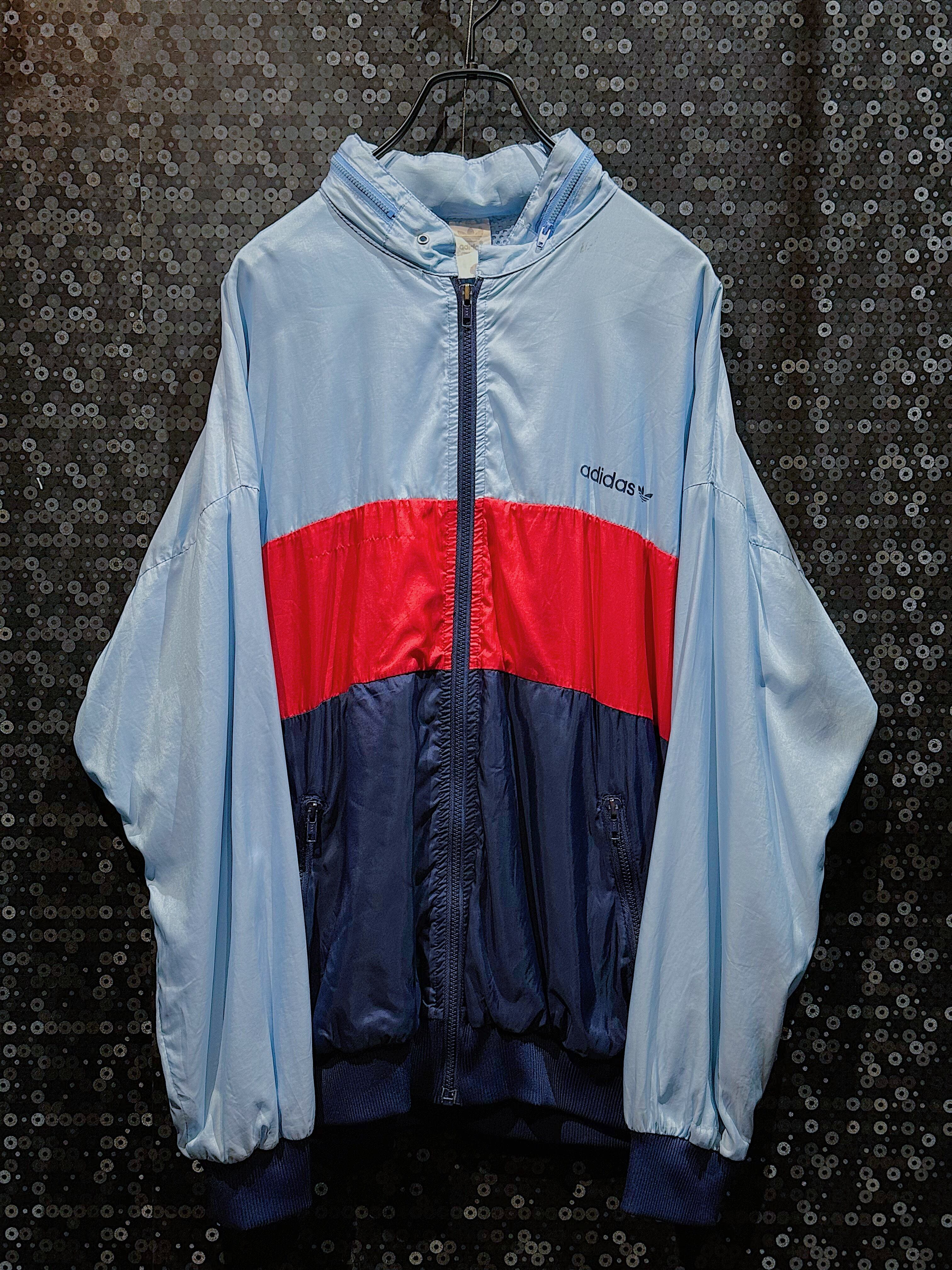 【ÆIEM】"adidas original"90's vintage trefoil logo multicolored nylon jacket