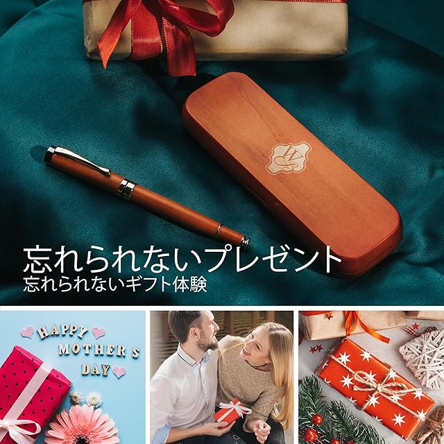 Wordsworth & Blackの万年筆セット、高級な竹製 - ファインニブ