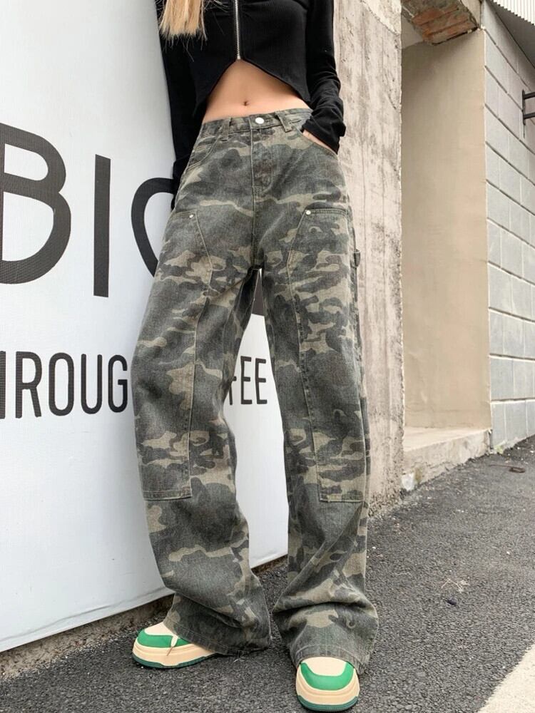 送料無料 アパレル JMPRS 秋アメリカン迷彩パンツ女性ヒップ 送料無料 アパレル JMPRS 秋アメリカン迷彩パンツ女性ヒップ